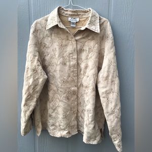 Faux Suede Blouse